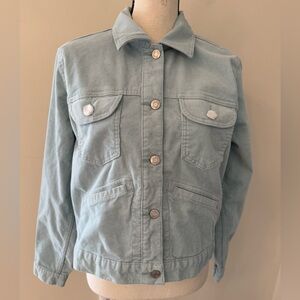 Gap teal blue corduroy jacket button front SZ Large